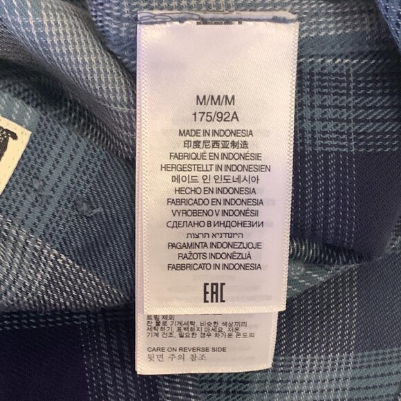 Marmot Men Fairfax Novelty Lightweight Flannel Shirt Medium NWT Arctic Navy - Picture 11 of 12